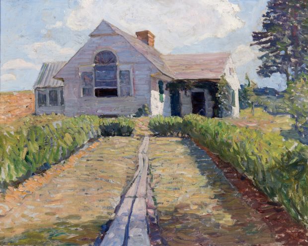 N. C. Wyeth（1882-1945），Studio，CA。1913-1915，帆布上的油，16 x 20 1/4英寸。弗兰克·E·福勒夫妇的收藏