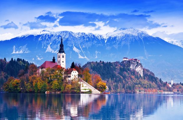 布莱德湖，斯洛文尼亚。通过Adobe Stock许可的图像