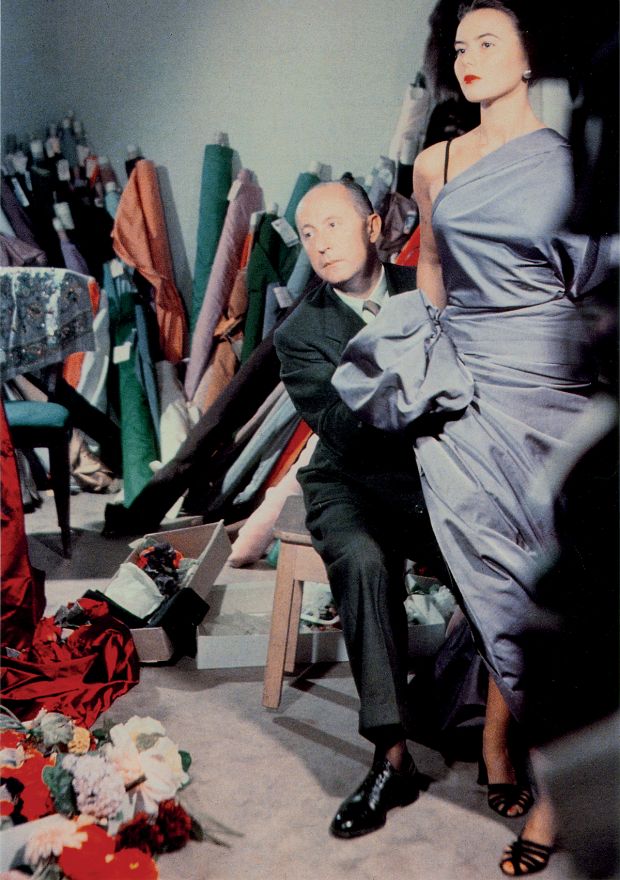 Christian Dior和模特Sylvie，大约1948年。由Christian Dior提供